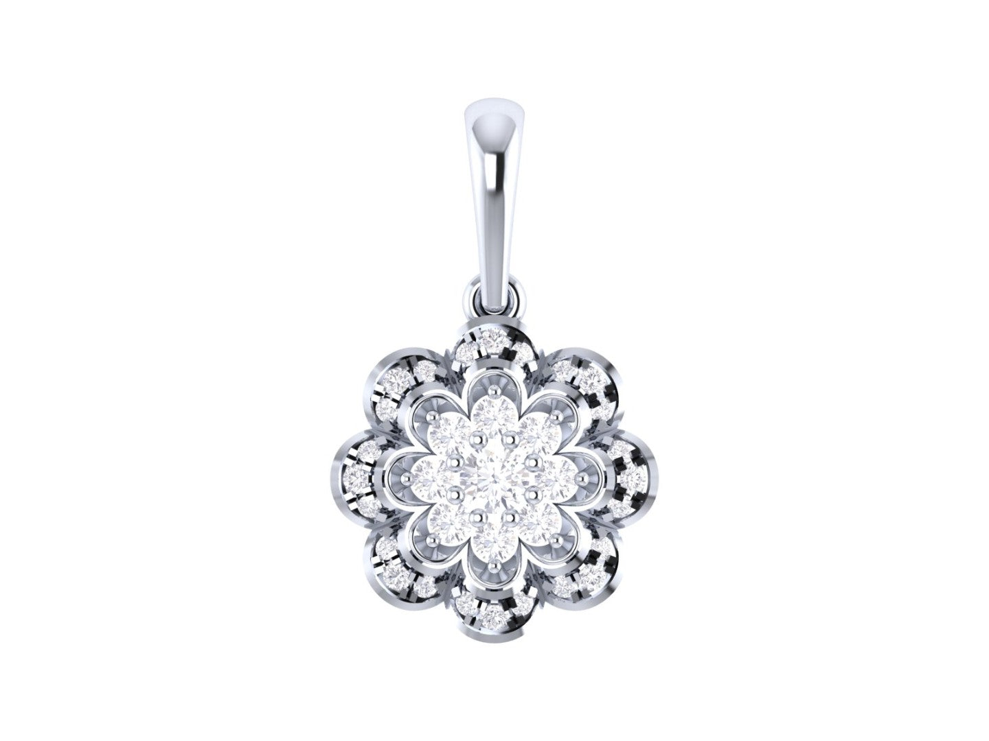 Hanabi Fireflower Lab Grown Diamond Pendant
