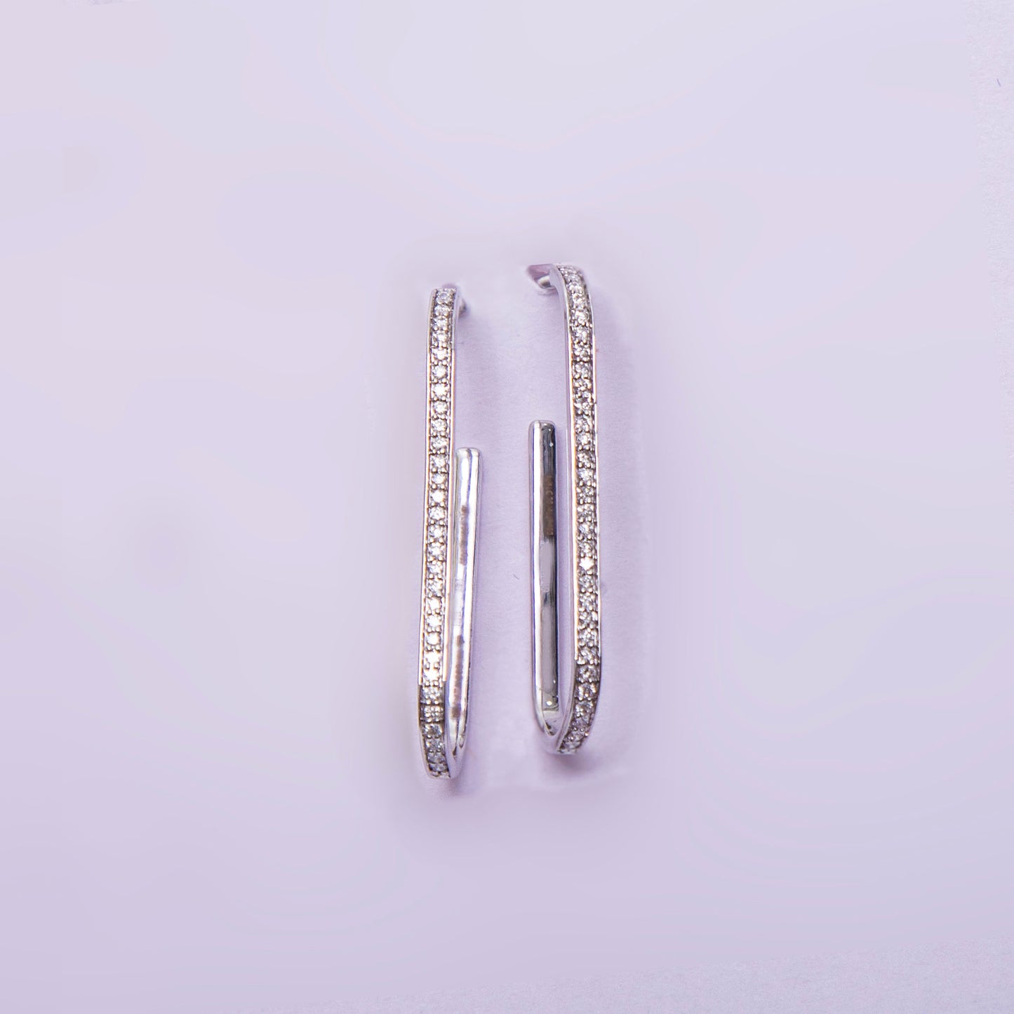 Rekha - Diamond Line Earrings