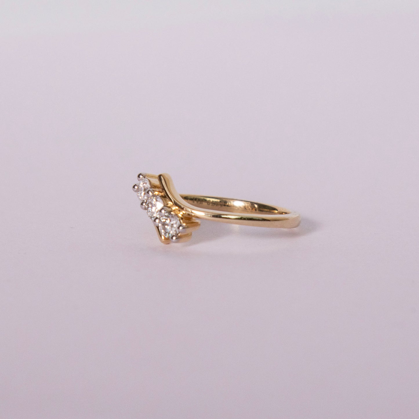Tridevi - Diagonal Lab Grown Diamond Ring