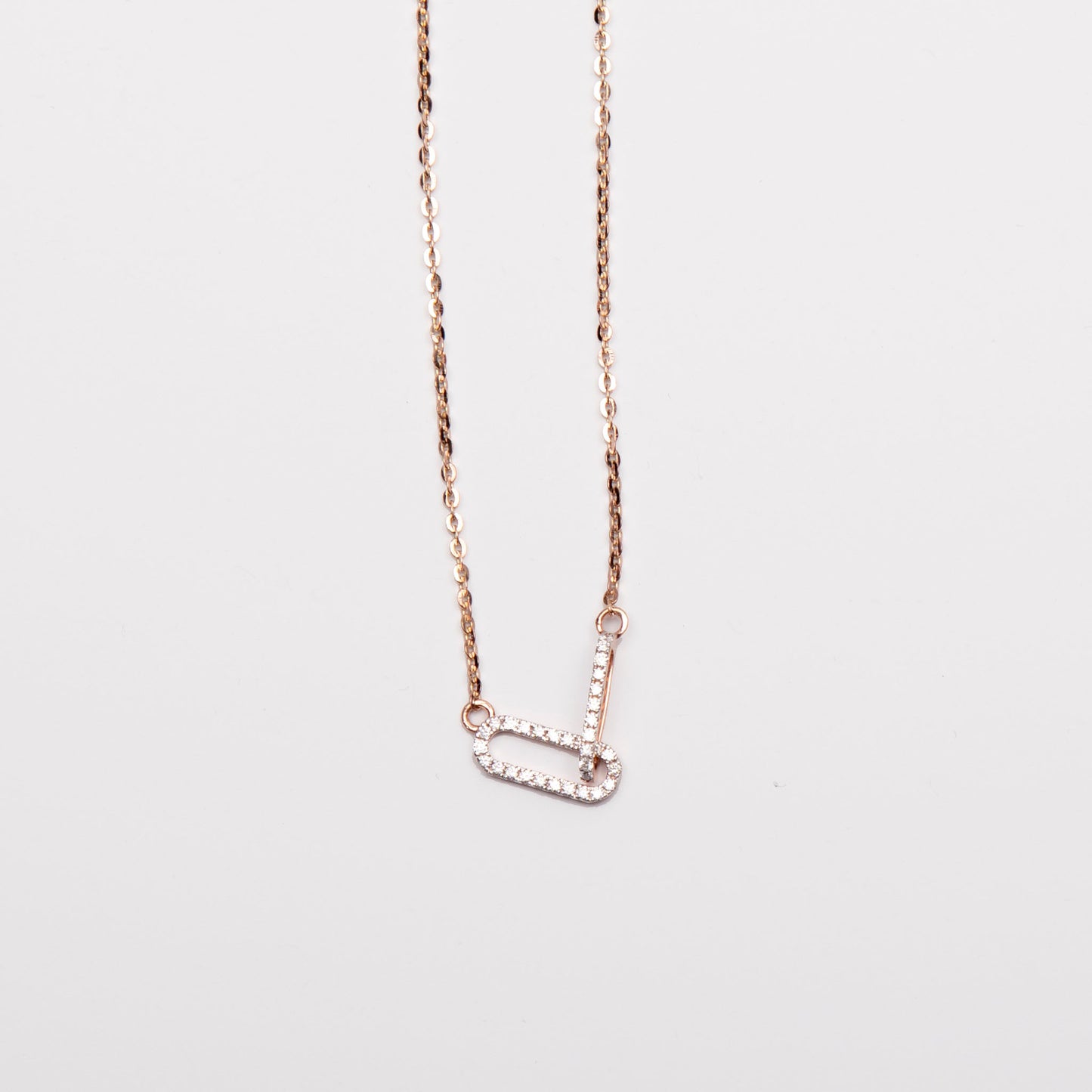 Srinkhla - Diamond Link Pendant with Chain
