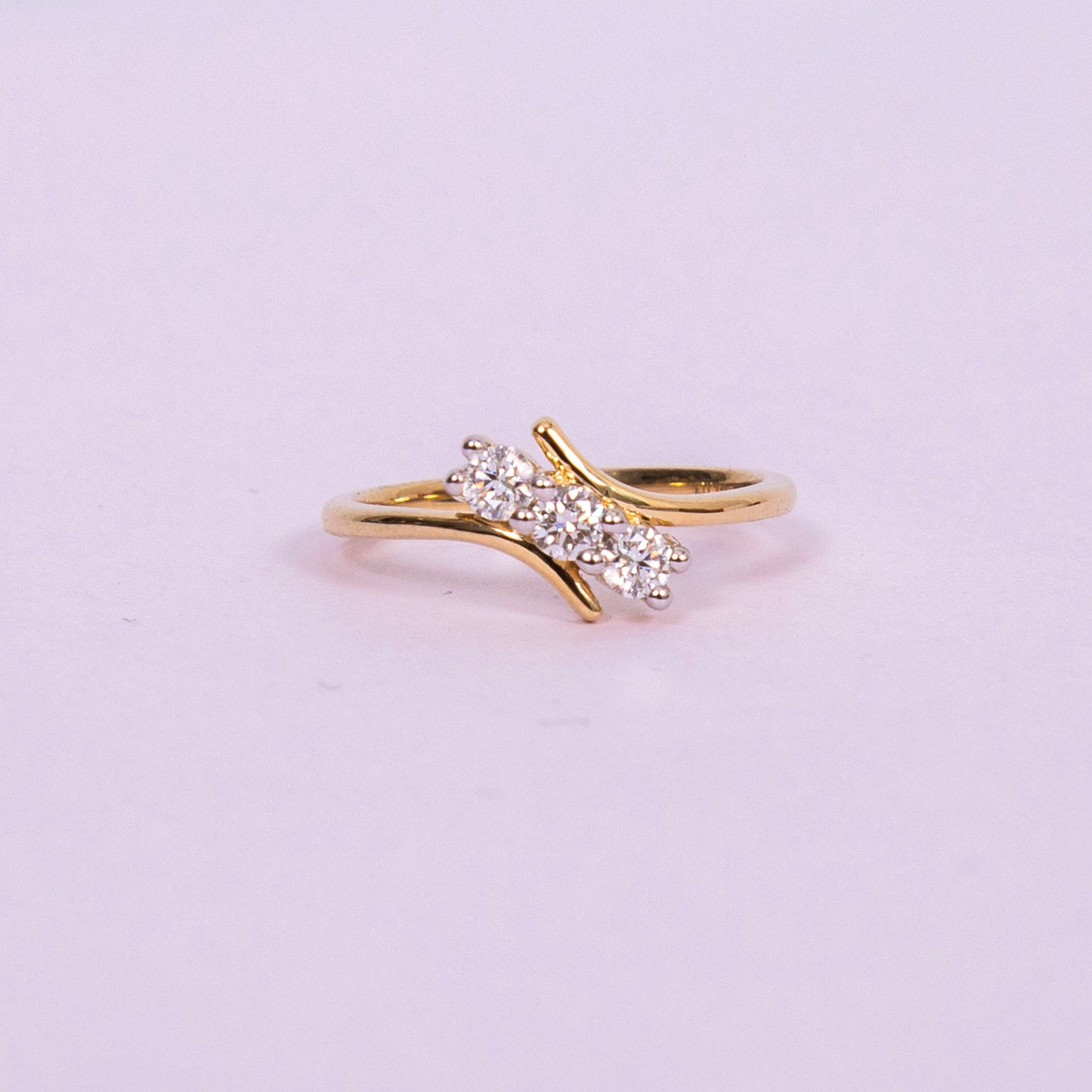 Tridevi - Diagonal Lab Grown Diamond Ring